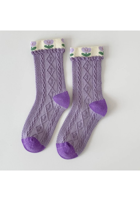 Calcetines infantiles flores