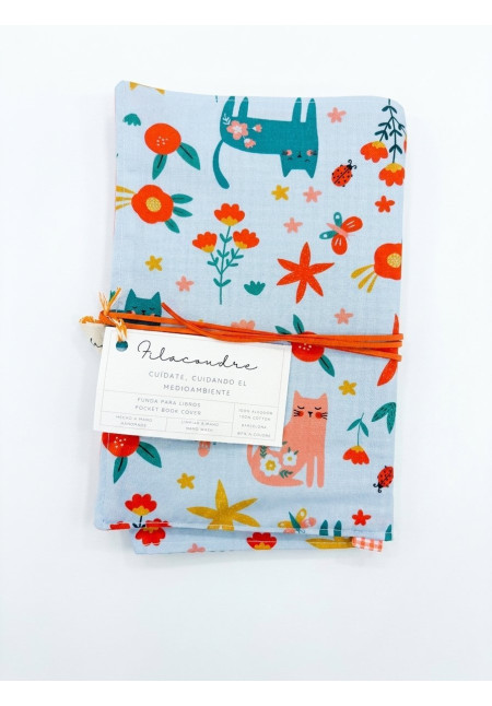 Porta libro Filacoudre Gato con fondo azul