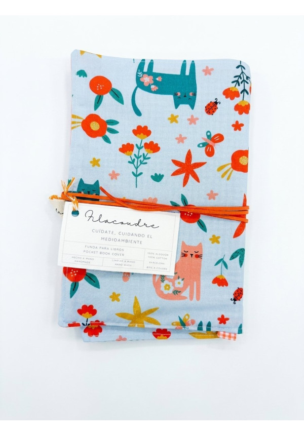 Porta libro Filacoudre Gato con fondo azul