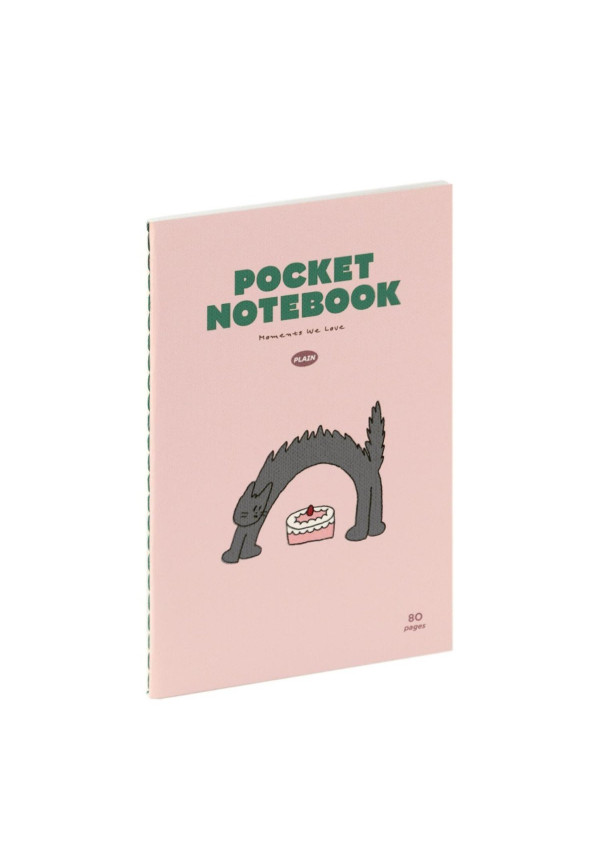 Libreta Pocket Gato Pastel Rosa A5