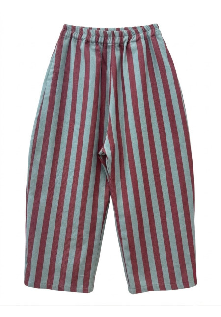 Pantalón rayas verde y granate Pantalón rayas verde y granate