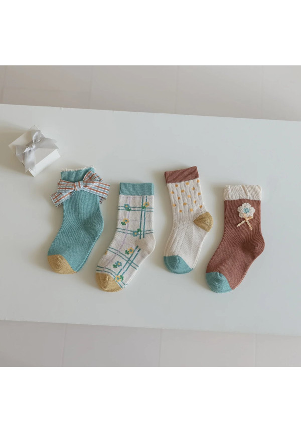 Calcetines infantiles lazos