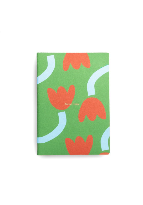 cuaderno A5 tulipán verde