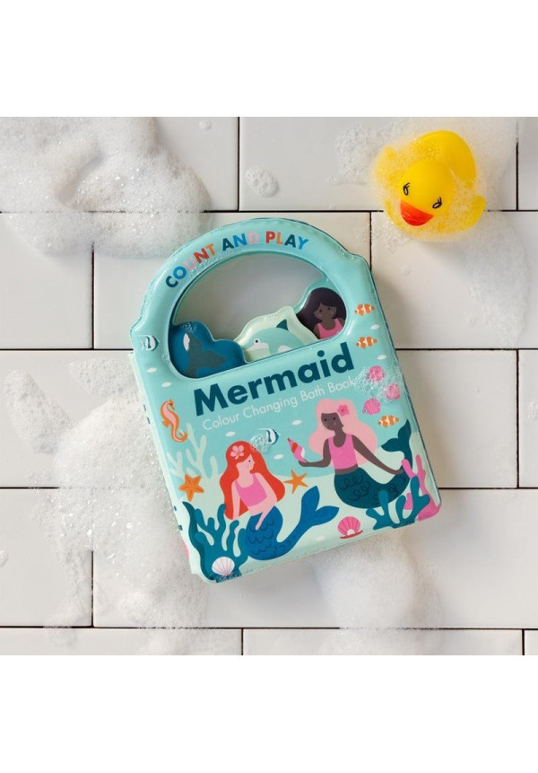 Libro de baño que cambia de color. Sirenas