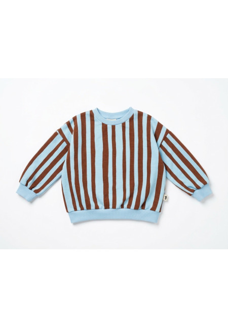 Sudadera infantil rayas azules/marrones