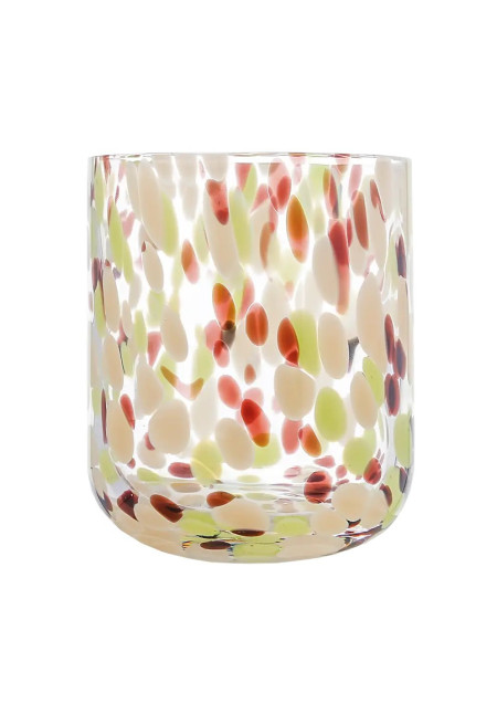 Vaso cristal marrón verde