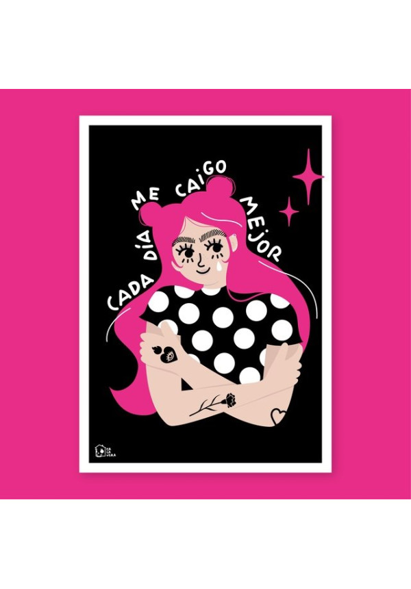 Lámina "cada día me caigo mejor"