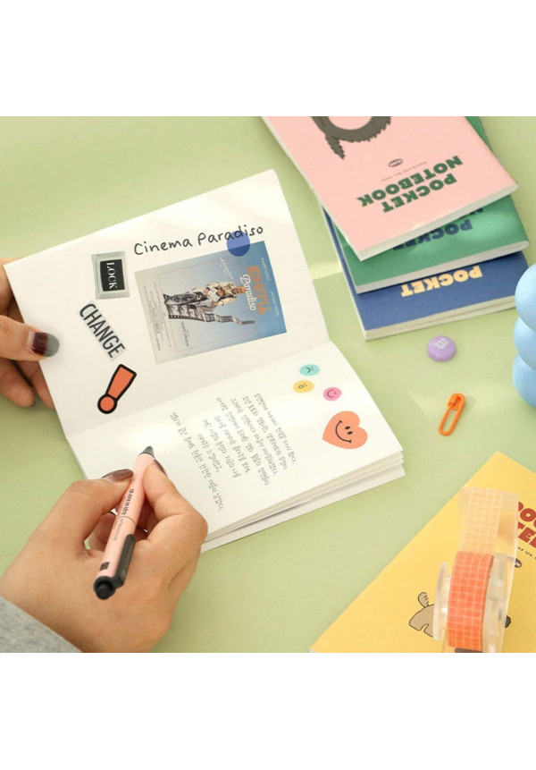 Libreta Pocket Perro y gato globo verde A5
