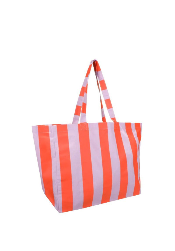 Bolsa XL rayas llilas y naranjas