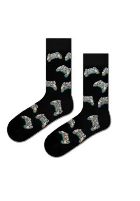 Calcetines Negros con Diseño de Mandos de Videojuegos Calcetines Negros con Diseño de Mandos de Videojuegos