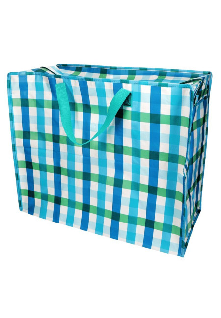 bolsa almacenaje jumbo vichy azul