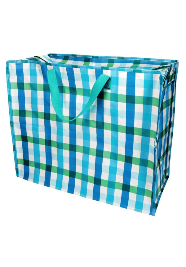 bolsa almacenaje jumbo vichy azul