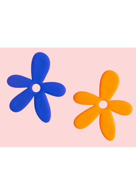 Pendientes flores XL de Julia Hace Cosas Pendientes flores XL de Julia Hace Cosas