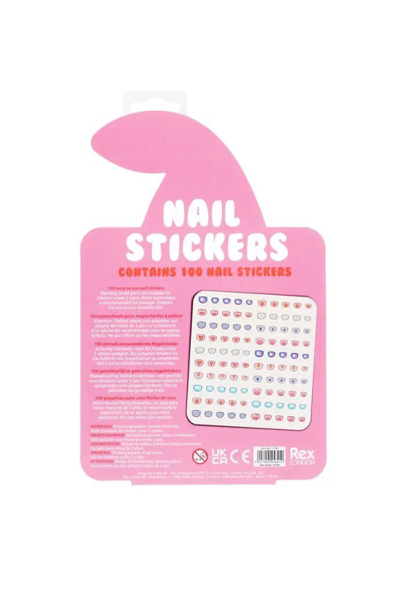 Pegatinas de uñas para niños (paquete de 100) - Cereza