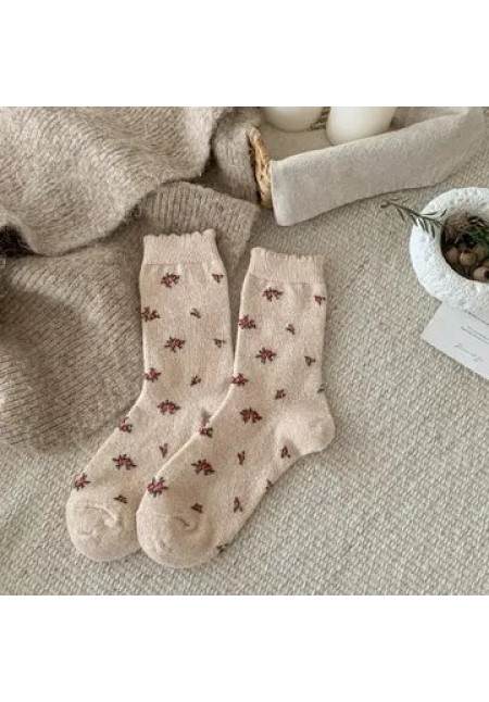 Calcetines Cherry Cozy crema