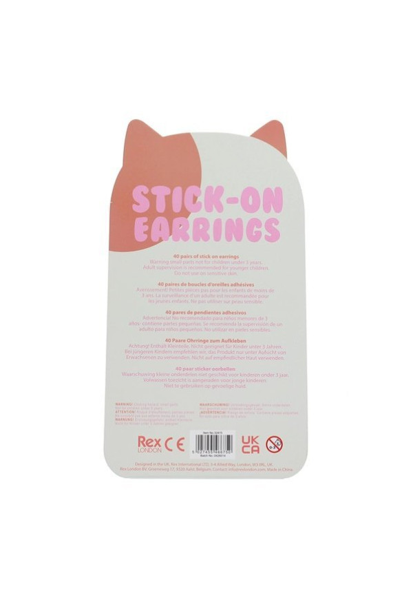 Pendientes adhesivos (40 pares) - Cool Cats