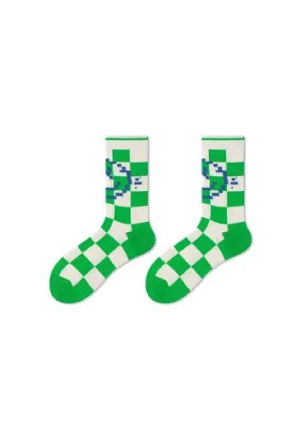  Calcetines cuadros vedes 