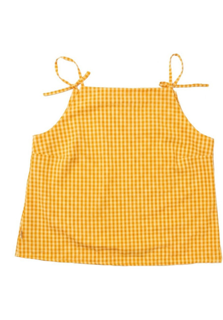 Top tirantes vichy amarillo