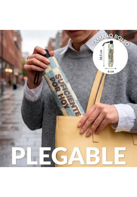 Paraguas plegable “Suficiente por hoy”