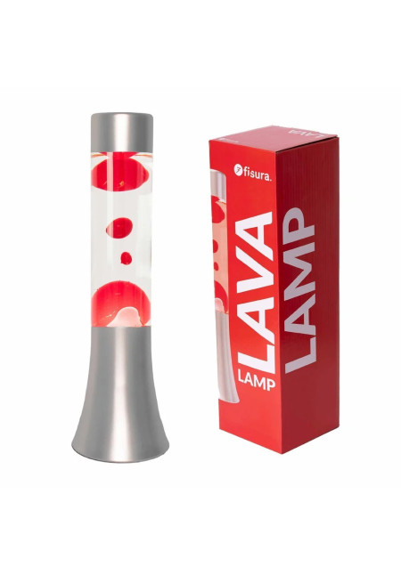 Lámpara de lava roja