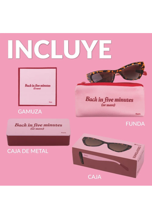 Gafas de sol “Back in five minutes”