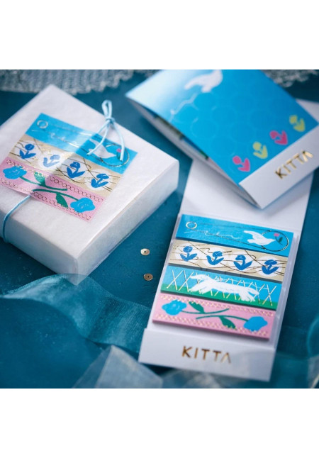 Pegatinas washi azul