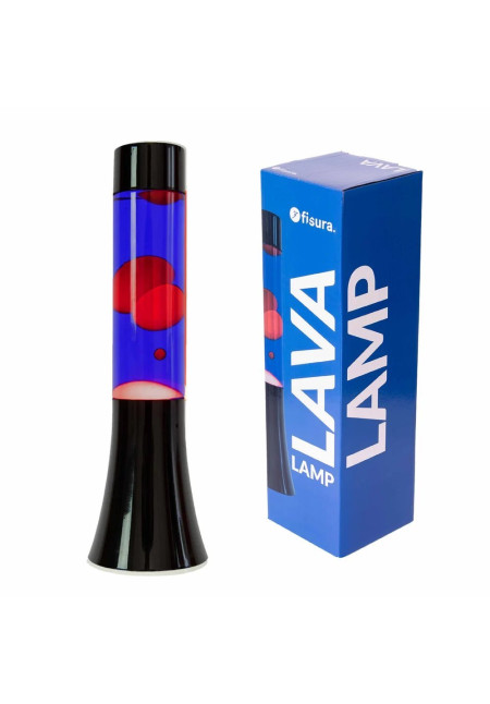 Lámpara de lava roja y azul