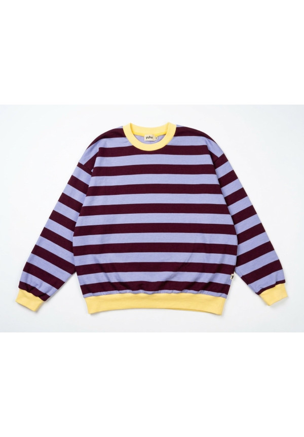 Sudadera rayas lilas unisex