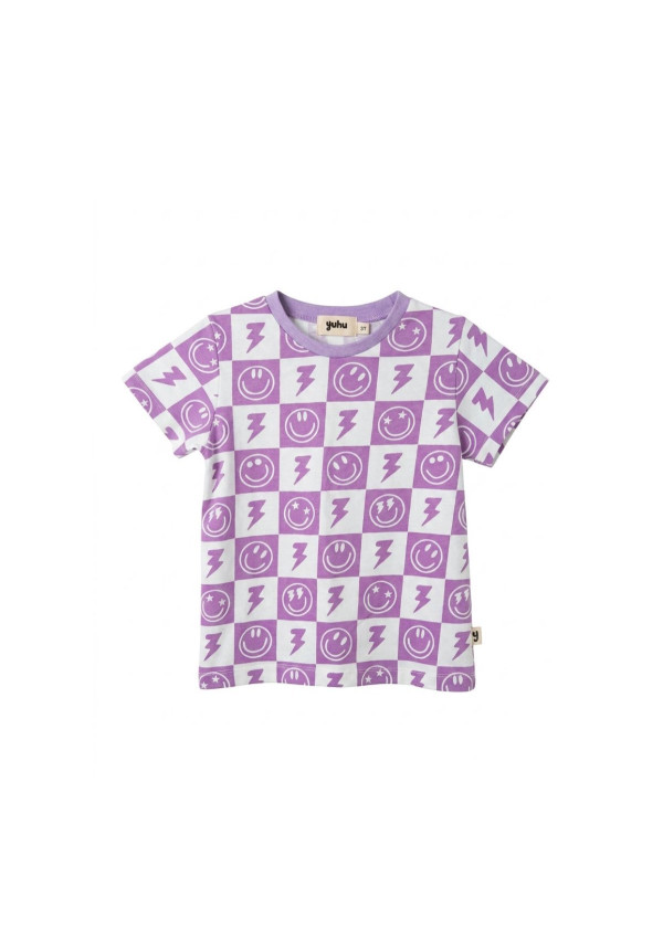 Camiseta Smile lila
